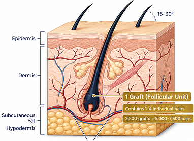 Hair anatomy cross-section